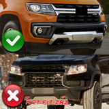 W-power STP-Style For 2021 2022 Chevy Colorado Front Bumper Lower Lip Splitter With LED Sequential Light -Unpainted Matte Black