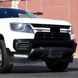 W-power STP-Style For 2021 2022 Chevy Colorado Front Bumper Lower Lip Splitter With LED Sequential Light -Unpainted Matte Black