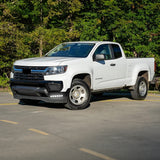 W-power STP-Style For 2021 2022 Chevy Colorado Front Bumper Lower Lip Splitter With LED Sequential Light -Unpainted Matte Black