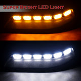 W-power STP-Style For 2021 2022 Chevy Colorado Front Bumper Lower Lip Splitter With LED Sequential Light -Unpainted Matte Black