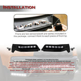 W-power STP-Style For 2021 2022 Chevy Colorado Front Bumper Lower Lip Splitter With LED Sequential Light -Unpainted Matte Black