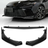 GT-Style For 2025 - 2027 Toyota Camry LE XLE Front Bumper Splitter Spoiler Lip 3PCS -Painted Black