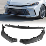 GT-Style For 2025 - 2026 Toyota Camry LE XLE Front Bumper Splitter Spoiler Lip 3PCS -Carbon Fiber Look