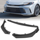 GT-Style For 2025 - 2027 Toyota Camry LE XLE Front Bumper Splitter Spoiler Lip 3PCS -Unpainted Matte Black