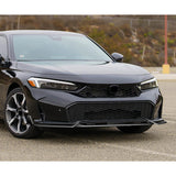 For 2025 - 2026 Honda Civic Sedan Hatchback Front Bumper Lip Spoiler Splitter -Painted Black