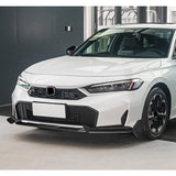 For 2025 - 2026 Honda Civic Sedan Hatchback Front Bumper Lip Spoiler Splitter -Carbon Fiber Look