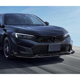 STP-Style For 2025 - 2026 Honda Civic Sedan Hatchback Front Bumper Lip Spoiler Splitter -Real Carbon Fiber