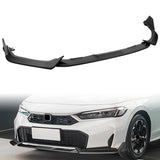 For 2025 - 2026 Honda Civic Sedan Hatchback Front Bumper Lip Spoiler Splitter -Unpainted Black