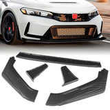 For 2023-2026 Honda Civic Type-R FL5 Front Bumper Lip Spoiler Splitter -Carbon Fiber Look