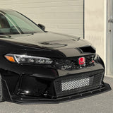 TR-Style For 2023-2026 Honda Civic Type-R FL5 Front Bumper Lower Lip Splitter -Real Carbon Fiber
