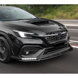 CS-Style For 2022 - 2025 Subaru WRX Front Bumper Lip Splitter With LED Sequential Light -Painted Black