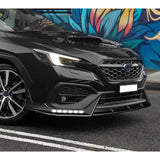 CS-Style For 2022 - 2025 Subaru WRX Front Bumper Lip Splitter With LED Sequential Light -Painted Black