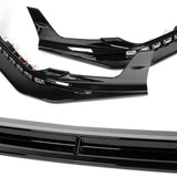 CS-Style For 2022 - 2025 Subaru WRX Front Bumper Lip Splitter With LED Sequential Light -Painted Black