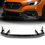 CS-Style For 2022 - 2025 Subaru WRX Front Bumper Lip Splitter With LED Sequential Light -Carbon Fiber Look
