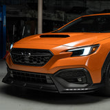 CS-Style For 2022 - 2025 Subaru WRX Front Bumper Lip Splitter With LED Sequential Light -Carbon Fiber Look