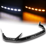 CS-Style For 2022 - 2025 Subaru WRX Front Bumper Lip Splitter With LED Sequential Light -Carbon Fiber Look