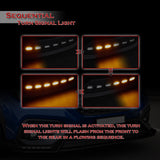 CS-Style For 2022 - 2025 Subaru WRX Front Bumper Lip Splitter With LED Sequential Light -Carbon Fiber Look