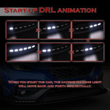 CS-Style For 2022 - 2025 Subaru WRX Front Bumper Lip Splitter With LED Sequential Light -Painted Black