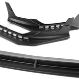 CS-Style For 2022 - 2025 Subaru WRX Front Bumper Lip Splitter With LED Sequential Light -Unpainted Matte Black