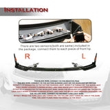 STP-Style For 2014 - 2017 Infiniti Q50 Luxe / Base Front Bumper Lip With LED Sequential Light -Painted Black