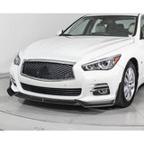 STP-Style For 2014 - 2017 Infiniti Q50 Luxe / Base Front Bumper Lip -Carbon Fiber Look