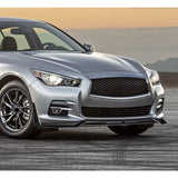 STP-Style For 2014 - 2017 Infiniti Q50 Luxe / Base Front Bumper Lip -Carbon Fiber Look