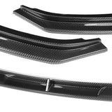 STP-Style For 2014 - 2017 Infiniti Q50 Luxe / Base Front Bumper Lip -Carbon Fiber Look