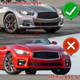 STP-Style For 2014 - 2017 Infiniti Q50 Luxe / Base Front Bumper Lip -Carbon Fiber Look