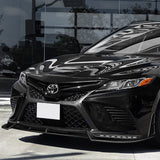 STP-Style For 2018 - 2020 Toyota Camry SE / XSE Front Bumper Lip With LED Sequential Light -Painted Black