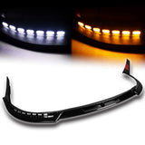 STP-Style For 2018-2020 Toyota Camry SE / XSE Front Bumper Lip With LED Sequential Light -Painted Black