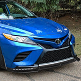 STP-Style For 2018 - 2020 Toyota Camry SE / XSE Front Bumper Lip With LED Sequential Light -Carbon Fiber Look