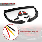 STP-Style For 2018 - 2020 Toyota Camry SE / XSE Front Bumper Lip With LED Sequential Light -Carbon Fiber Look