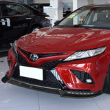 STP-Style For 2018 - 2020 Toyota Camry SE / XSE Front Bumper Lip With LED Sequential Light -Unpainted Matte Black