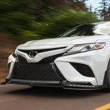 STP-Style For 2018 - 2020 Toyota Camry SE / XSE Front Bumper Lip With LED Sequential Light -Unpainted Matte Black