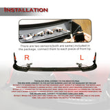 STP-Style For 2018 - 2020 Toyota Camry SE / XSE Front Bumper Lip With LED Sequential Light -Unpainted Matte Black