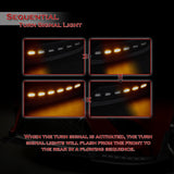 STP-Style For 2018 - 2020 Toyota Camry SE / XSE Front Bumper Lip With LED Sequential Light -Unpainted Matte Black