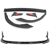 STP-Style For 2018 - 2020 Toyota Camry SE / XSE Front Bumper Lip -Painted Black