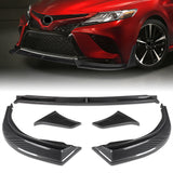 STP-Style For 2018 - 2020 Toyota Camry SE / XSE Front Bumper Lip -Carbon Fiber Look
