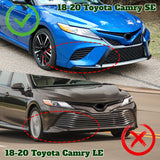 STP-Style For 2018 - 2020 Toyota Camry SE / XSE Front Bumper Lip -Unpainted Matte Black