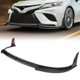 STP-Style For 2018 - 2020 Toyota Camry SE / XSE Front Bumper Lip -Unpainted Matte Black