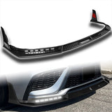 STP-Style For 2021 2022 2023 2024 Toyota Camry SE XSE Front Bumper Lower Lip Splitter With LED Sequential Light -Carbon Fiber Look