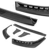 STP-Style For 2021 2022 2023 2024 Toyota Camry SE XSE Front Bumper Lower Lip Splitter With LED Sequential Light -Unpainted Matte Black