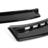 STP-Style For 2021 2022 2023 2024 Toyota Camry SE XSE Front Bumper Lower Lip Splitter With LED Sequential Light -Painted Black
