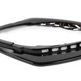 STP-Style For 2021 2022 2023 2024 Toyota Camry SE XSE Front Bumper Lower Lip Splitter With LED Sequential Light -Painted Black