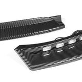 STP-Style For 2021 2022 2023 2024 Toyota Camry SE XSE Front Bumper Lower Lip Splitter With LED Sequential Light -Carbon Fiber Look