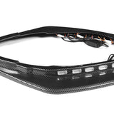 STP-Style For 2021 2022 2023 2024 Toyota Camry SE XSE Front Bumper Lower Lip Splitter With LED Sequential Light -Carbon Fiber Look