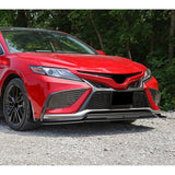 STP-Style For 2021 2022 2023 2024 Toyota Camry SE XSE Front Bumper Lower Lip Splitter -Carbon Fiber Look