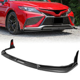 STP-Style For 2021 2022 2023 2024 Toyota Camry SE XSE Front Bumper Lower Lip Splitter -Carbon Fiber Look