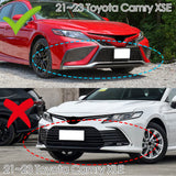 STP-Style For 2021 2022 2023 2024 Toyota Camry SE XSE Front Bumper Lower Lip Splitter With LED Sequential Light -Unpainted Matte Black