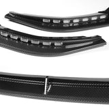 STP-Style For 2018 - 2023 Kia Stinger GT-Line Front Bumper Lip Splitter With LED Sequential Light -Carbon Fiber Look